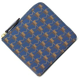 Moynat Navy Bi-Fold Geldbörse Marineblau