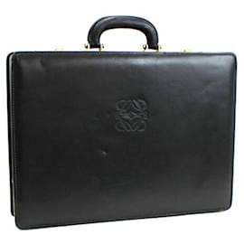 Loewe-Loewe Anagram Attaché Case-Black