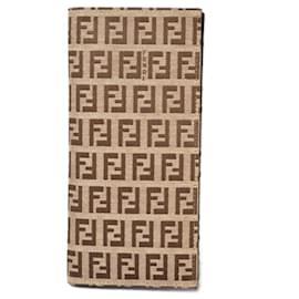 Fendi-Fendi Zucca Long Wallet-Brown,Beige