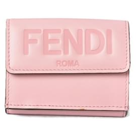 Fendi-Fendi Trifold Wallet in Soft Leather-Pink