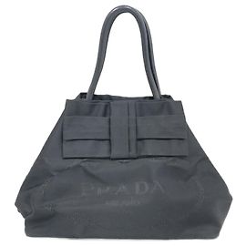 Bolsa de Ombro Prada Ribbon Tessuto 2WAY Preto