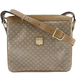 Céline Celine Macadam Shoulder Bag Beige