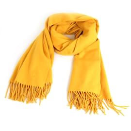 Hermès-Hermes Cashmere Stole in Yellow-Yellow