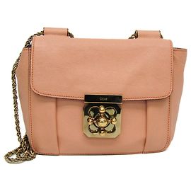 Borsa a spalla in pelle donna Chloé Elsie Rosa