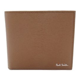 Paul Smith Brown Leather Bi-Fold Wallet Brown
