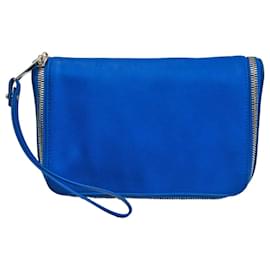 Bottega Veneta-Pochette en cuir bleu Bottega Veneta-Bleu