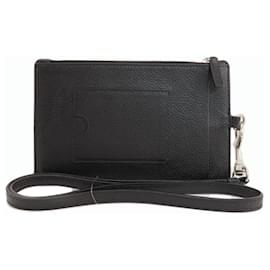 Balenciaga-Pochette en cuir noir Balenciaga-Noir