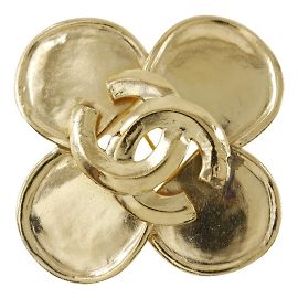 Broche en trèfle plaqué or Chanel Autre