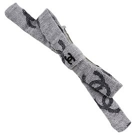 Barrette en coton gris Chanel Marron