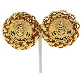 Orecchini a clip in oro vintage Chanel Coco D'oro