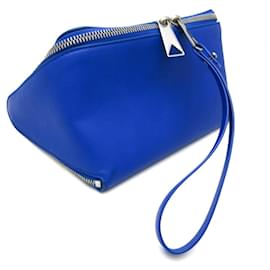 Bottega Veneta-Pochette en cuir bleu Bottega Veneta-Bleu