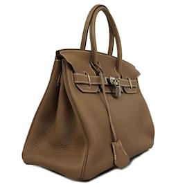 Hermès-Hermes Birkin 30 Handbag in Etoupe Gray-Taupe