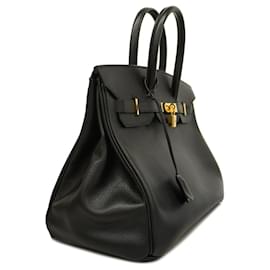 Hermès-Hermes Handbag Birkin 35 in Black Ardennes Leather-Black