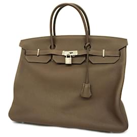 Hermès-Hermes Birkin 40 Handbag in Chocolat-Chocolate