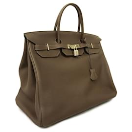 Hermès-Hermes Birkin 40 Handbag in Chocolat-Chocolate