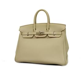Hermès-Hermes Birkin 25 Handbag in Pearl Gray-Grey