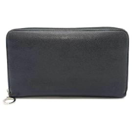 Bulgari-Bvlgari Long Wallet in Black and Blue-Black,Blue