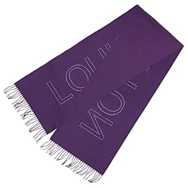 Louis Vuitton-Louis Vuitton Dark Purple Cashmere Stole-Dark purple
