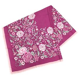Loewe Flower Pattern Cashmere Silk Stole Other