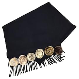Fendi-Fendi Cashmere Fur Stole-Black