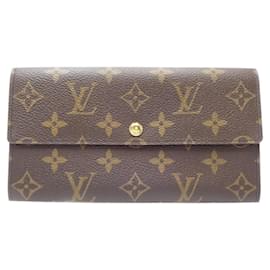 Louis Vuitton-Louis Vuitton Monogram Portefeuille Sarah Long Wallet-Brown,Monogram
