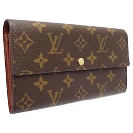 Louis Vuitton-Louis Vuitton Monogram Portefeuille Sarah Long Wallet-Brown,Monogram