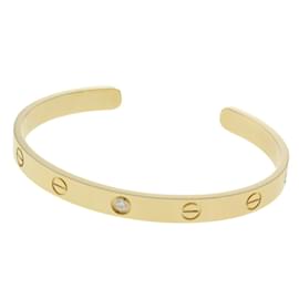 Cartier-Cartier Love Open Bangle in 18K Yellow Gold with Diamond-Golden