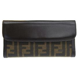Portafoglio lungo Fendi Zucca Marrone