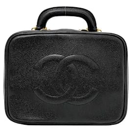 Chanel-Chanel Caviar Skin Handbag Vanity Bag-Black