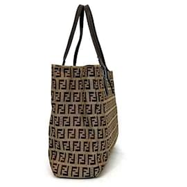 Fendi-Fendi Zucchino Handbag/Tote Bag-Brown