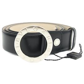 Bulgari Schwarzer Leder Gürtel von Bvlgari Schwarz