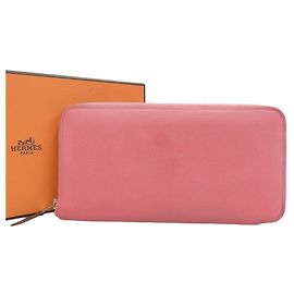 Hermès Cartera larga Azap Hermes en cuero Epsom Rosa