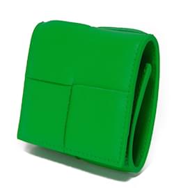 Bottega Veneta-Bottega Veneta Green Intrecciato Coin Case-Green