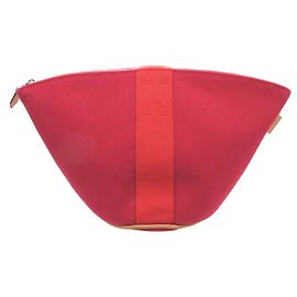 Hermès Hermes Palmire Canvas Tasche Rot Pflaume