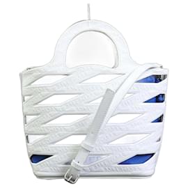 Balenciaga-Sac à main en cuir verni blanc Balenciaga-Blanc