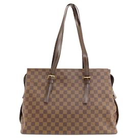Louis Vuitton-Louis Vuitton N51119 Chelsea Damier Ebene Tote Bag-Brown,Damier ebene