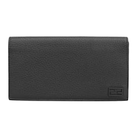Fendi-Fendi FF Folio Long Wallet-Black