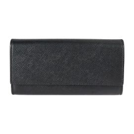 Céline Celine Black Calf Leather Bi-Fold Wallet Black