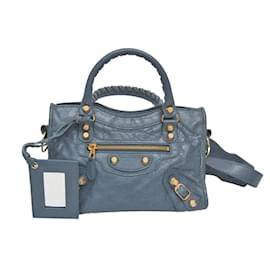 Balenciaga-Balenciaga Giant Mini City 309544 Handbag-Blue