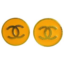 Pendientes Earcuff Chanel Coco Negro Naranja