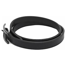 Hermès-Hermes Black Leather Charm Bracelet-Black