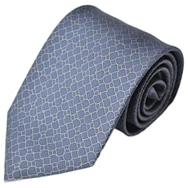 Hermès-Hermes Blue Silk Cravat-Blue