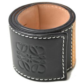 Bracciale in pelle nera e gialla Loewe Nero Giallo