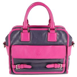 Bolsa Tote Loewe Cruz de couro rosa e roxo Rosa Roxo