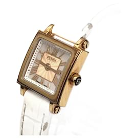 Fendi-Fendi Quadromini 60500L Quartz Leather Belt Watch-Other