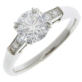 Harry Winston Platinring mit rundem Diamant Andere