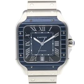 Cartier-Cartier Santos de Cartier Men's Wristwatch-Silvery,Blue