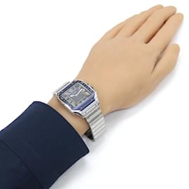 Cartier-Cartier Santos de Cartier Men's Wristwatch-Silvery,Blue