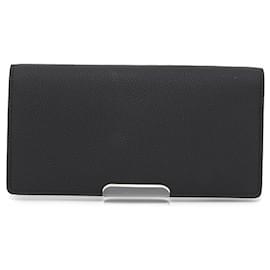 Louis Vuitton-Louis Vuitton Portefeuille Brazza NM Grain Leather Black Wallet-Black
