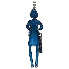 Collana lunga Chanel Mademoiselle Doll Argento Blu